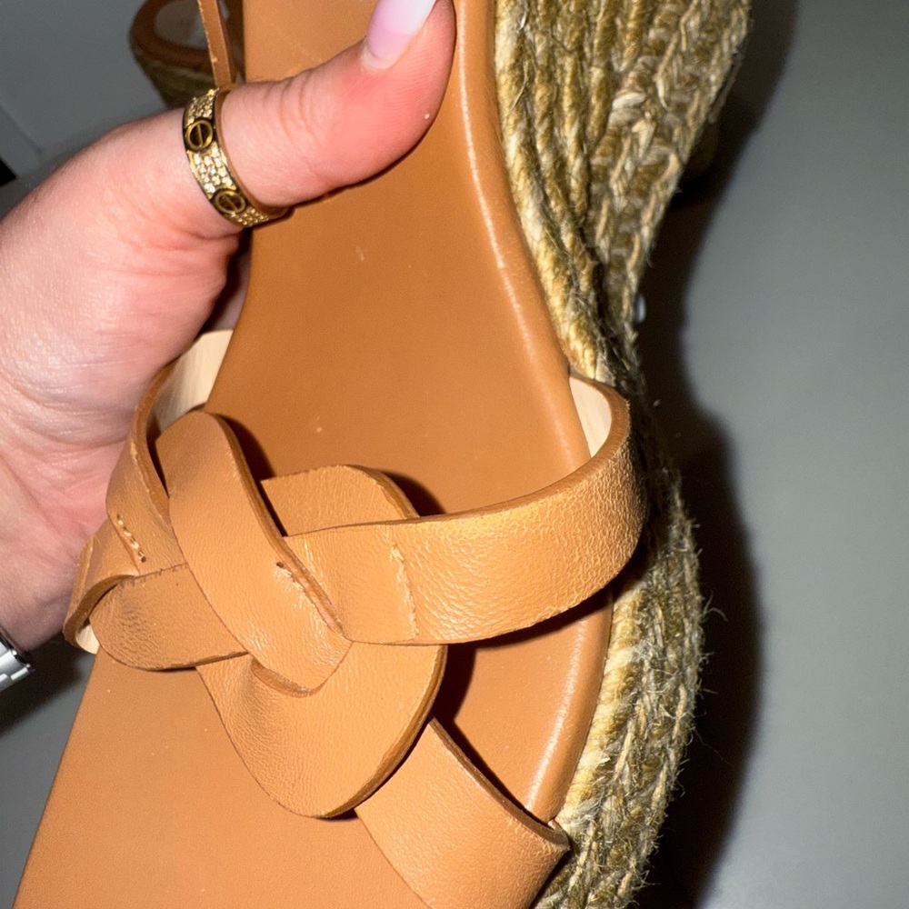 Like new Stuart Weitzman Brown Wedge Sandals - Picture 12 of 13